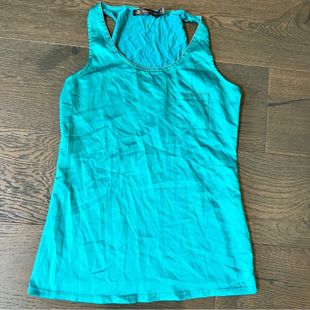 Outback Red‎ Teal Sleeveless Tank Top with Pocket XS